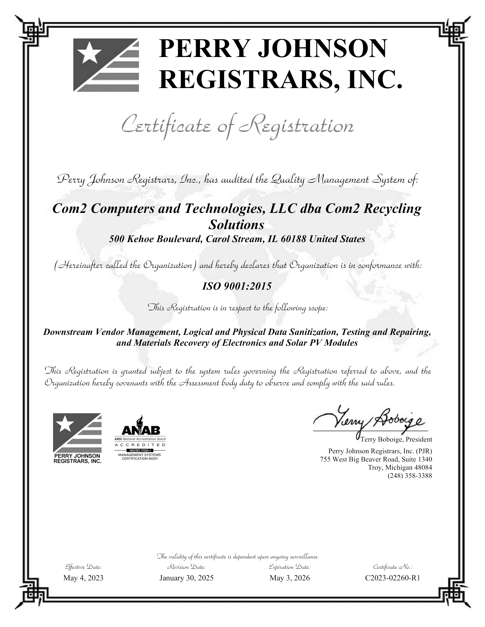 certificate